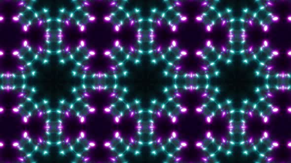 Blinking Purple and Cyan Kaleidoscope Light Loop 4K 01