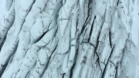 Glacier Cracks and Crevices Seen From the Air