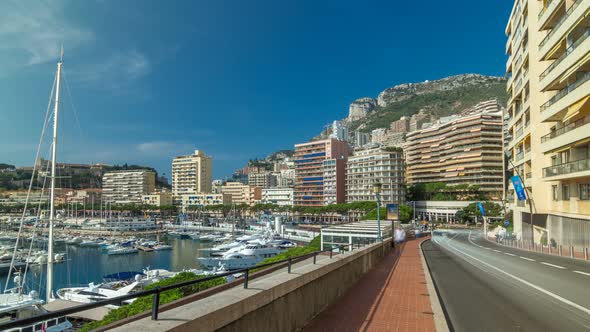 Monte Carlo Port Hercule Panorama Timelapse Hyperlapse