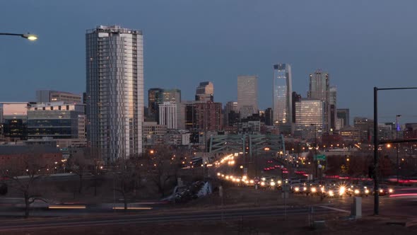 Downtown Denver Day To Night Zoom In