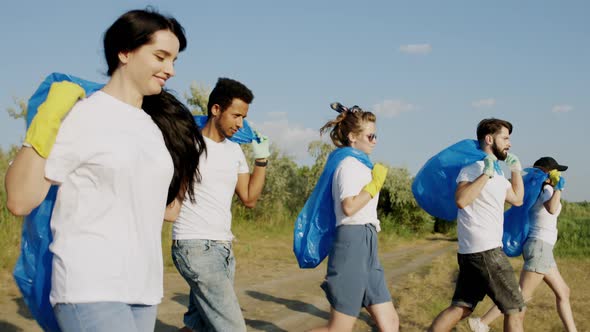 Multiracial Volunteers in Front of the Camera