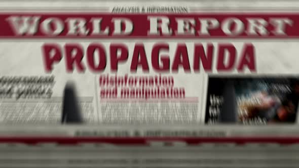Propaganda, manipulation and disinformation newspaper printing press