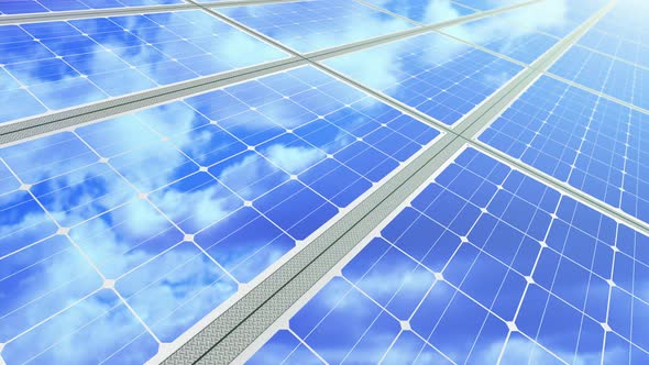 Motion Past Contemporary Mirror Solar Panels Sunny Day alt