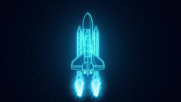 Futuristic rocket  Animation