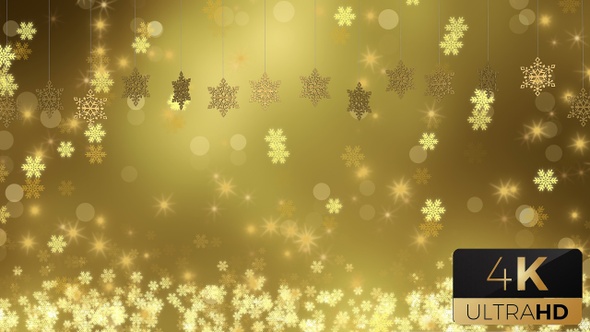 Golden Snowflake Decoration