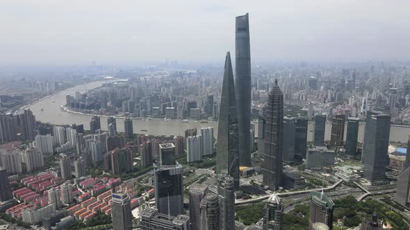Aerial Shanghai City, China