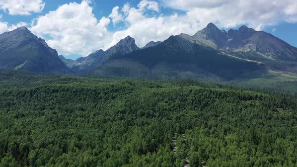 Aerial view of High Tatras in Slovakia