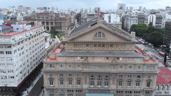 Operatic Theater Colon, Avenue July 9, Street (Buenos Aires) aerial view