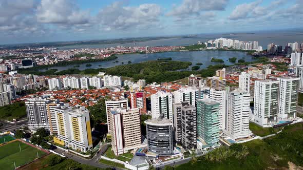 Sao Luis Maranhao at Northeast Brazil. Landmark of historic city.