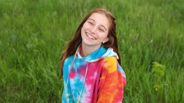 Beautiful Girl in the Field