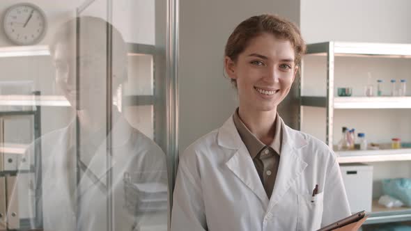 Portrait of Young Beautiful Female Chemist
