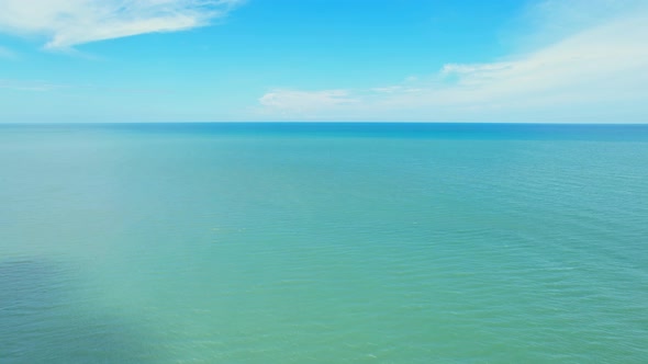 4K drone aerial view of beautiful ocean waves