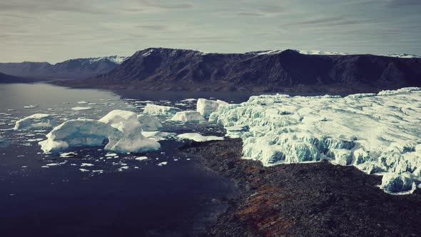 Beautiful Landscape on Glacier in Iceland