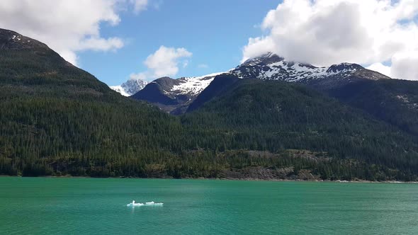 Alaska Nature Landscape View From Cruise Travel in Glacier Bay Alaska