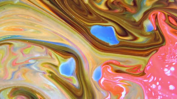 Psychedelic Colour Paint  Spreading Swirling 21