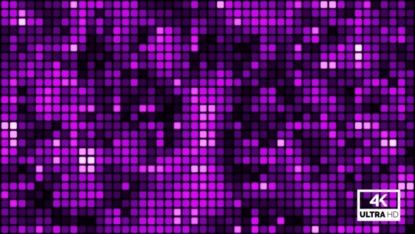 Purple Digital Dots Led Display Background Animation Looped V8