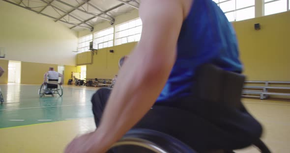 Persons with Disabilities Playing Basketball in the Modern Hall