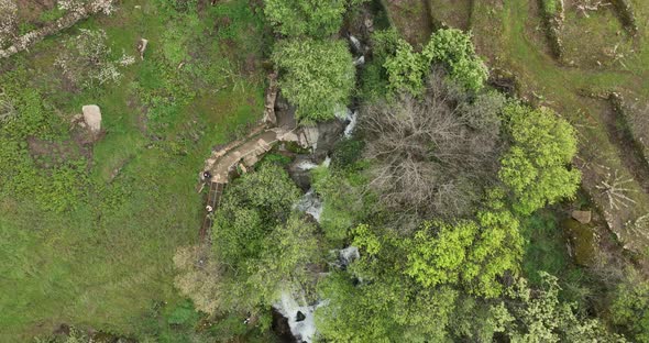 Breathtaking shoot of Mart's Waterfall in Valle del Jerte, Spain
