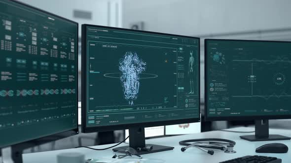 Laboratory software examines the molecular structure of dangerous virus disease alt