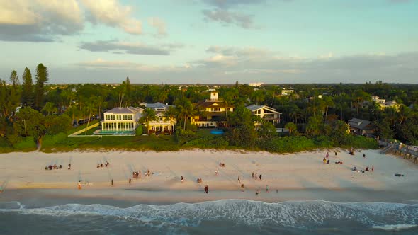 Coast and Beach Near Pier Leaving Into the Ocean