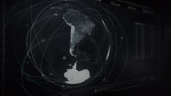 Scan of the futuristic matrix detected the position of satellites in Argentina alt