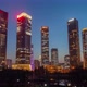 Beijing downtown skyscrapers at sunset timelapse - VideoHive Item for Sale