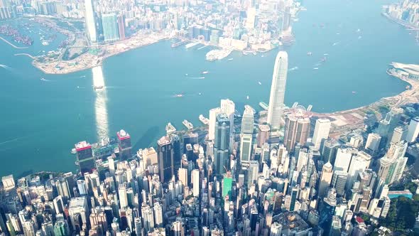 Fly Over Hong Kong Skyline