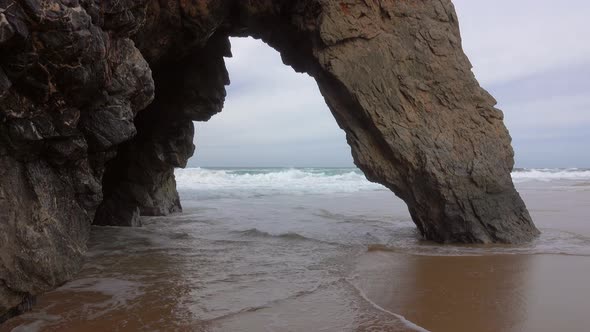 Praia Da Adraga Sandy Beach in Portugal