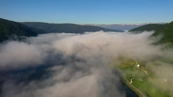 Beautiful Nature Norway over the Clouds