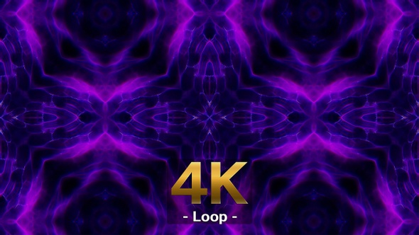 Purple Plasma Energy Kaleidoscope 4K 04