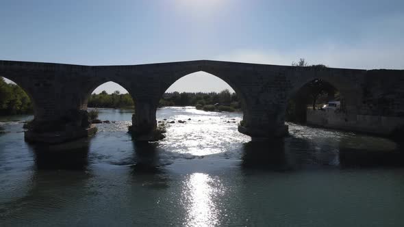 Ancient Bridge Drone Crossing