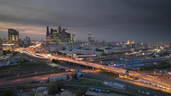 evening in Moscow, panoramic view