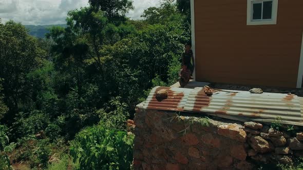 AEREALS FROM VARIOUS MAYAN NEW HOUSES IN CHIAPAS MEXICO SHOT IN 4K