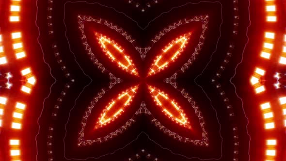 VJ Orange Light Kaleidoscope Loop 4K 04