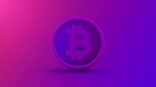 Bitcoin Rotating Coin Looping Background 4K