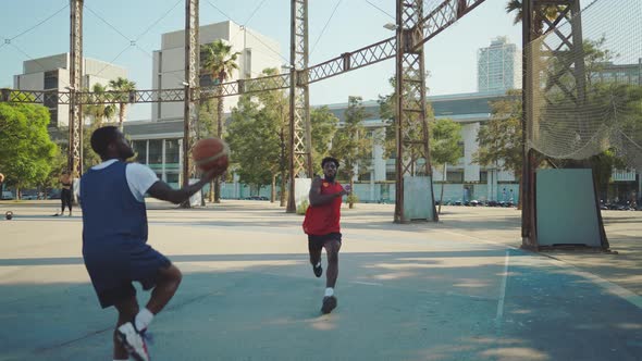 street basketball game outdoor