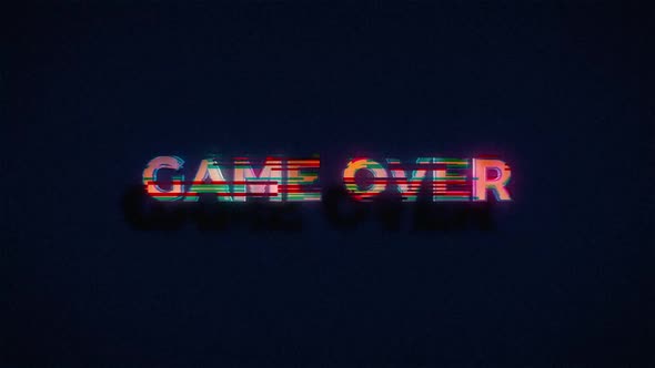Game Over Generated with Glitch Effect