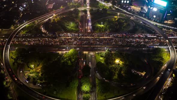 Hyperlapse Of Highway Intersection