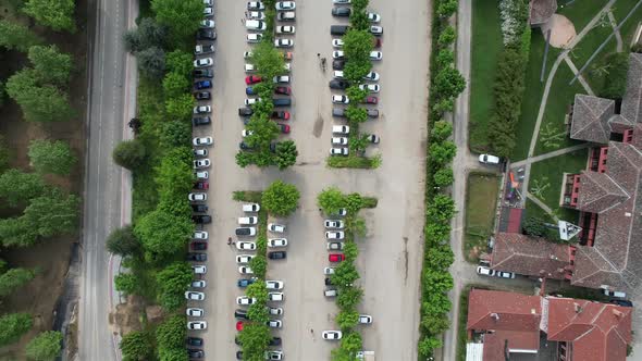 Aerial Public Parking Lot