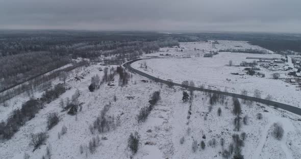 Winter River Landscape