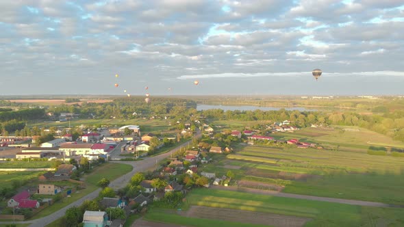 Balloons Flight Landscape