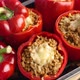Red Peppers Stuffed with Beef Meet and Mozarella Cheese with Herbs and Garlic - VideoHive Item for Sale