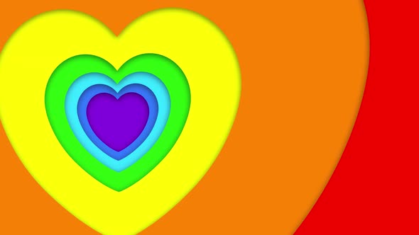 4K animated hearts background for lgbt community Valentines Day