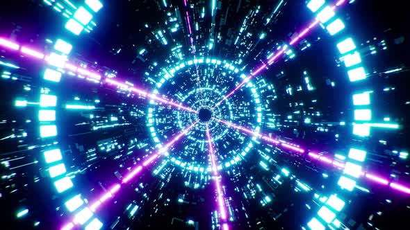 Blink Purple Laser Beam Futuristic Tunnel Loop 4K