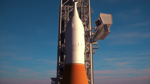 Preparing to launch a space launch system alt