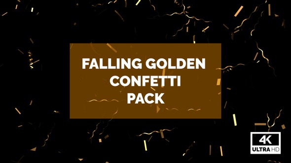 Randomly Falling Golden Confetti Pack