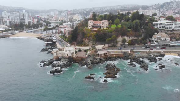 Castle Wulff, Pacific ocean coast, Avenue Marina Street (Vina del Mar, Chile)