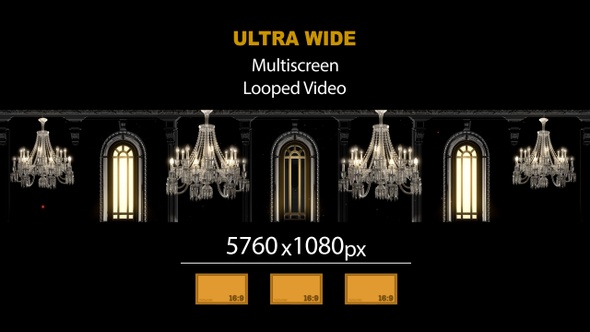 Ultra Wide HD Luxury Chandelier Hall 02