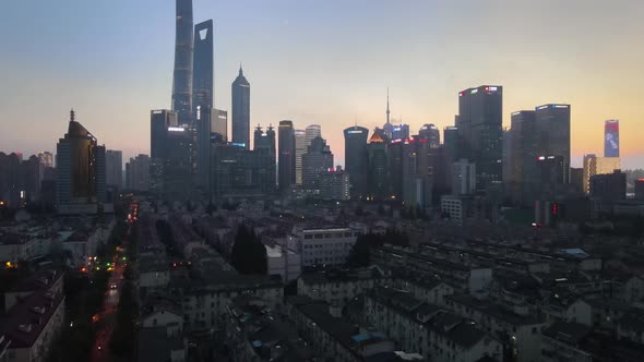 Shanghai Cityscape, Sunset