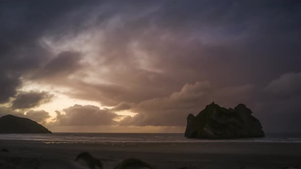 Cloudy weather on the shore